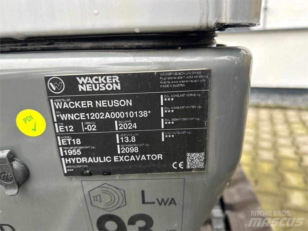 Wacker Neuson ET18 Escavadeiras de esteiras