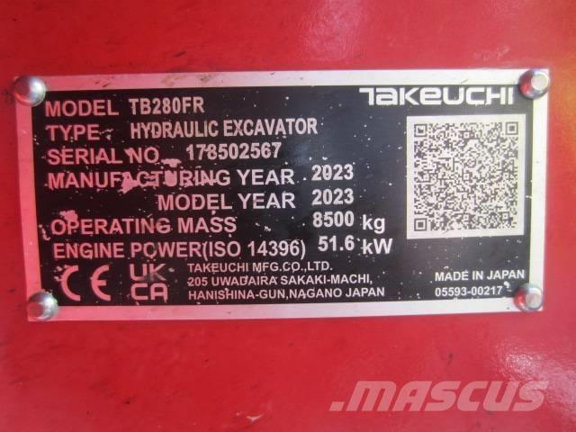 Takeuchi TB 280 FR Escavadoras Midi 7t - 12t
