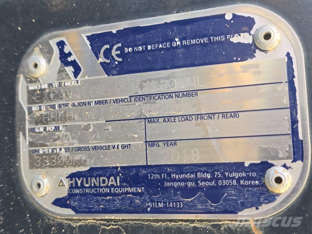Hyundai HX 330 NL Escavadeiras de esteiras