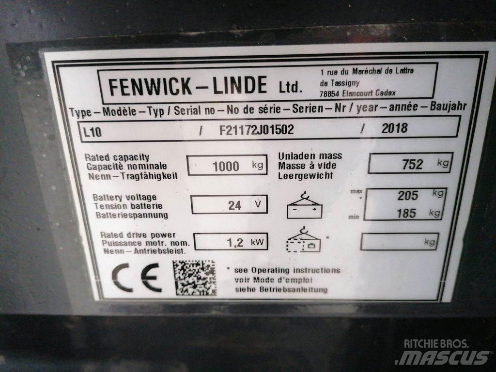 Linde L10 Empilhador para operador externo