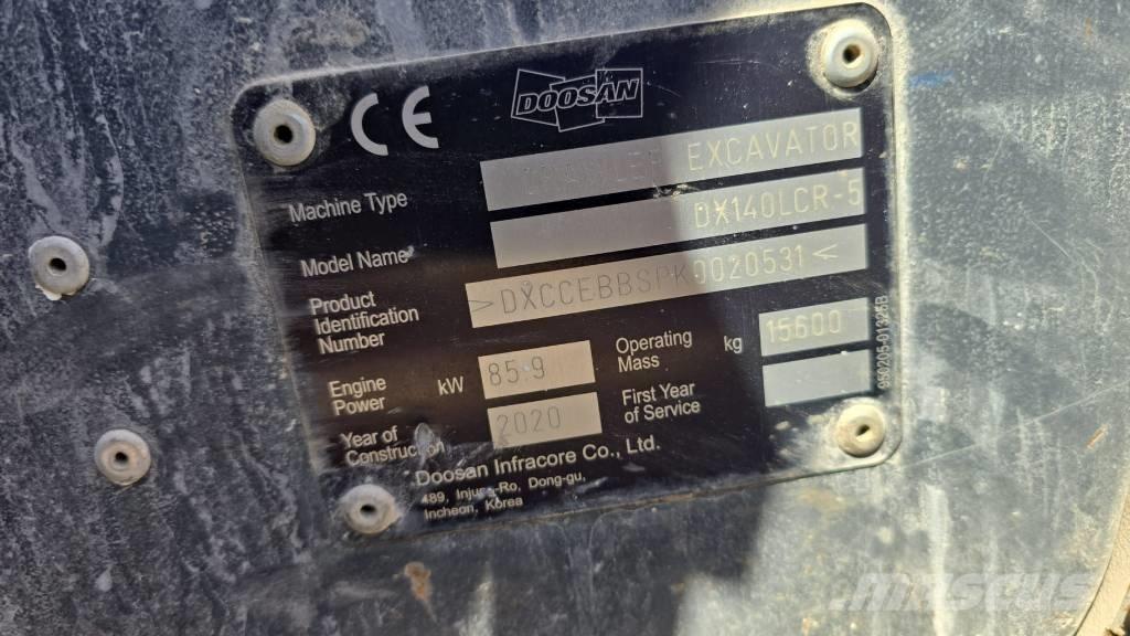 Doosan DX140LCR-5 Escavadeiras de esteiras