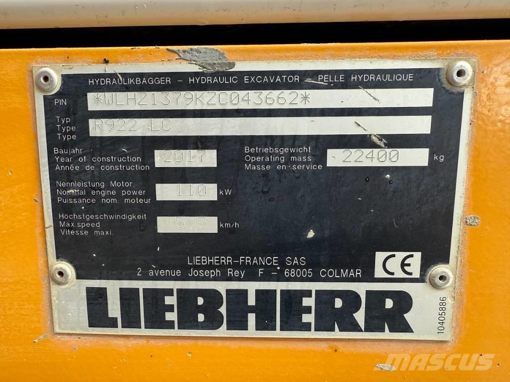 Liebherr R 922 LC Escavadeiras de esteiras