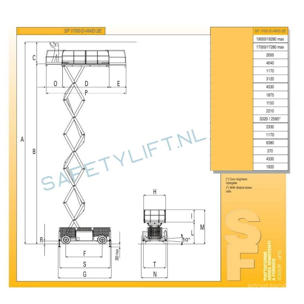 Airo SF 1700 D Elevadores de tesoura