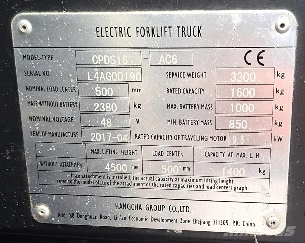 Hangcha CPDS16-AC6 Empilhadores eléctricos