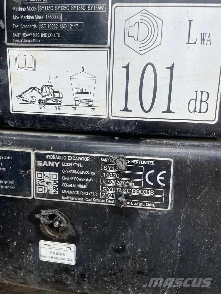 Sany SY 135 C Escavadeiras de esteiras