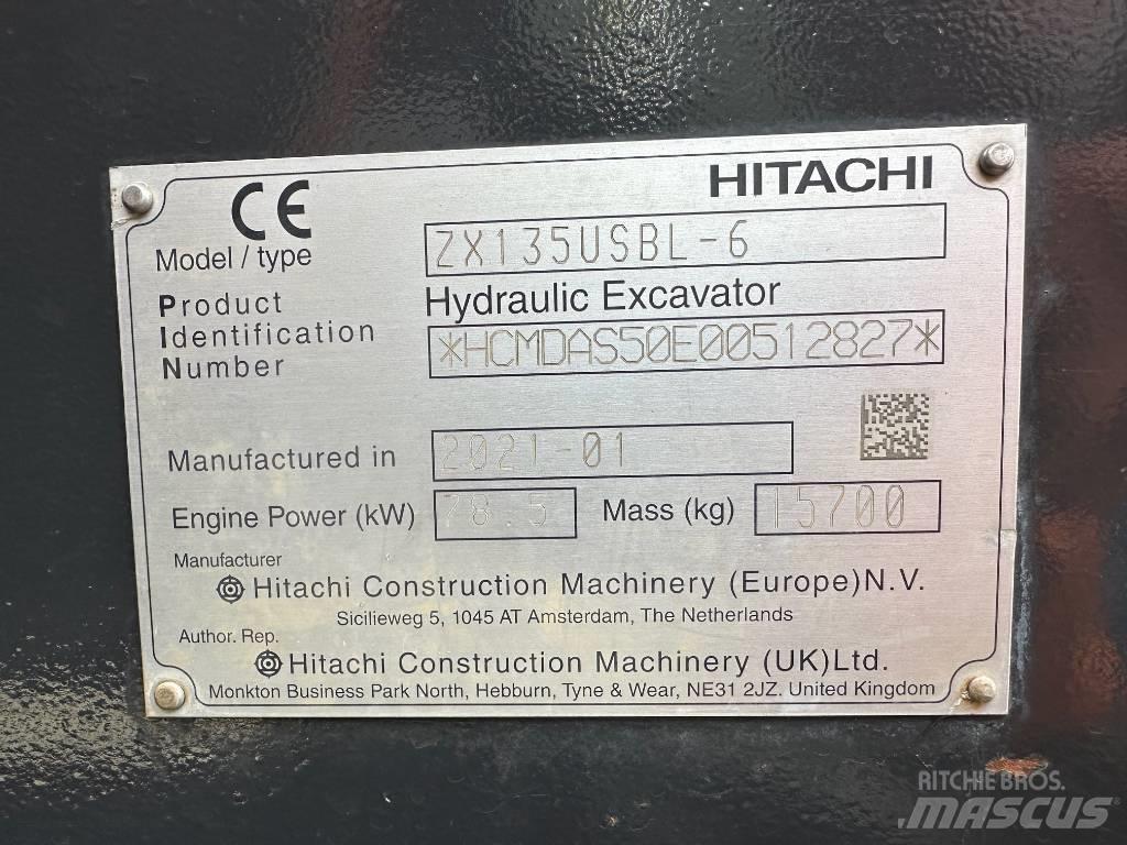 Hitachi ZX 135 US-6 Escavadeiras de esteiras