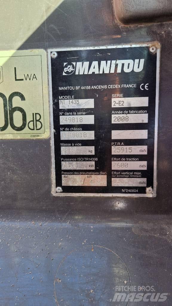 Manitou MT 1435 HSL Manipulador telescópico