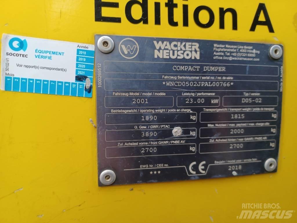 Wacker Neuson 2001 Dumpers de obras