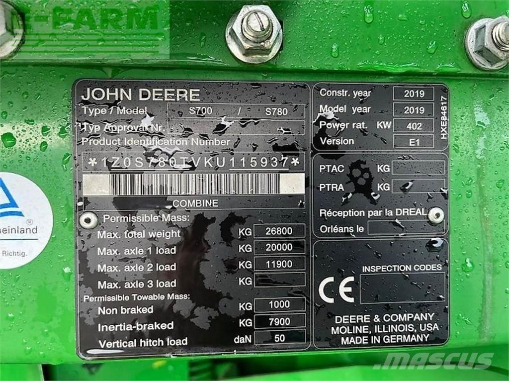 John Deere s 780i Ceifeiras debulhadoras