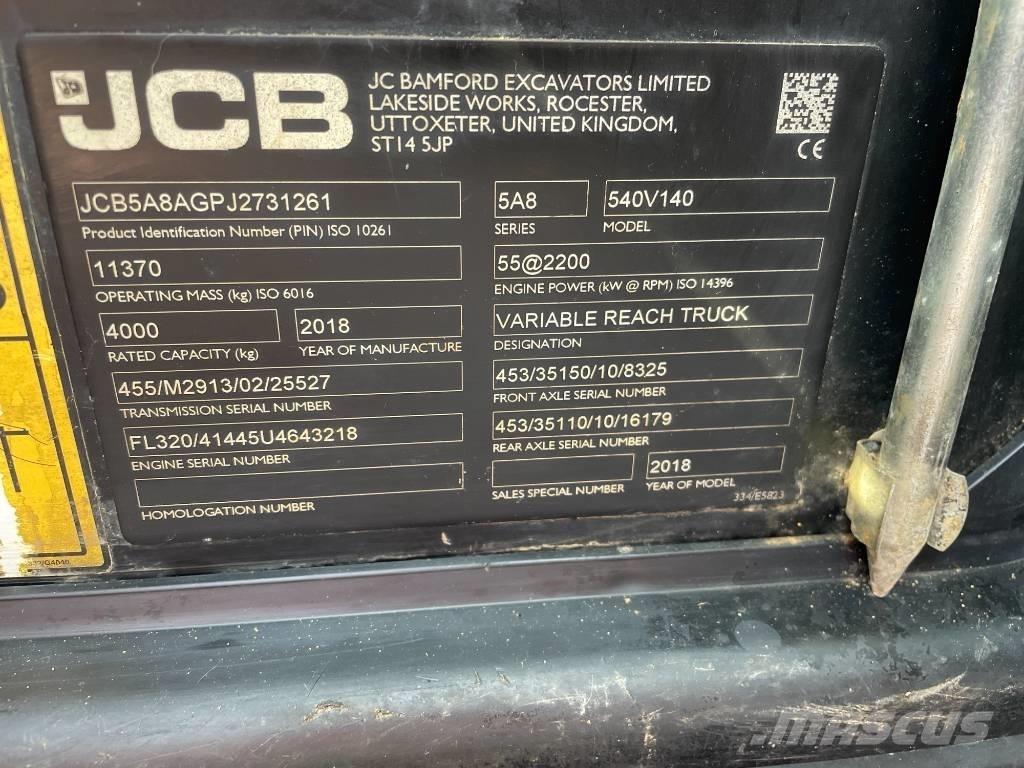 JCB 540-140 Manipulador telescópico