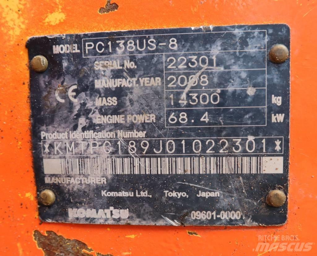 Komatsu PC138US-8 Escavadeiras de esteiras