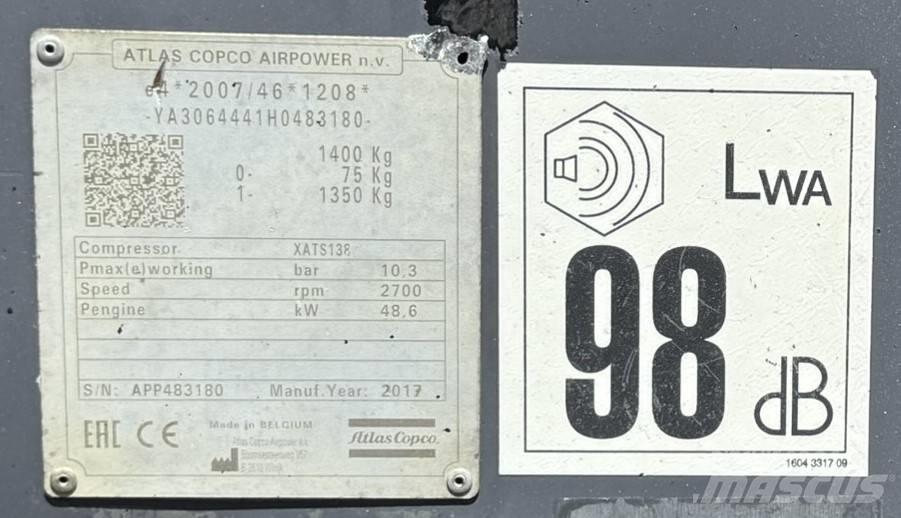 Atlas Copco XATS138 Compressores