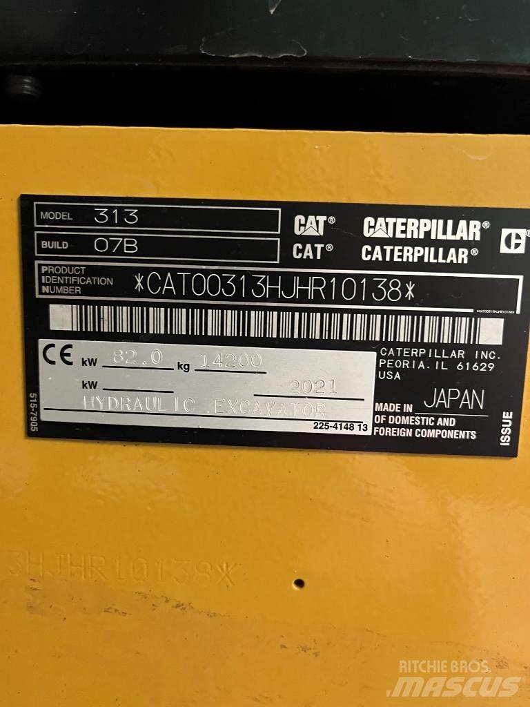 CAT 313 Next Gen Escavadeiras de esteiras