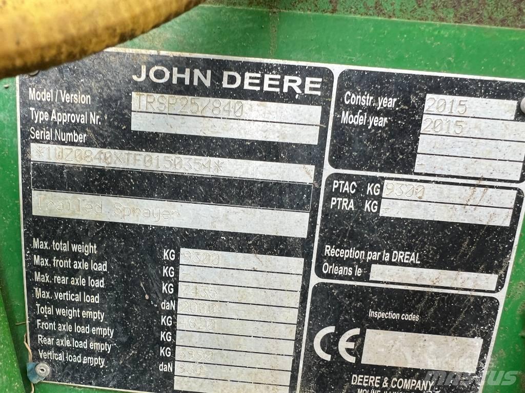 John Deere 840 Pulverizadores rebocados