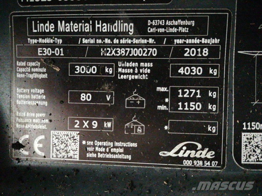 Linde E30-01 Empilhadores eléctricos