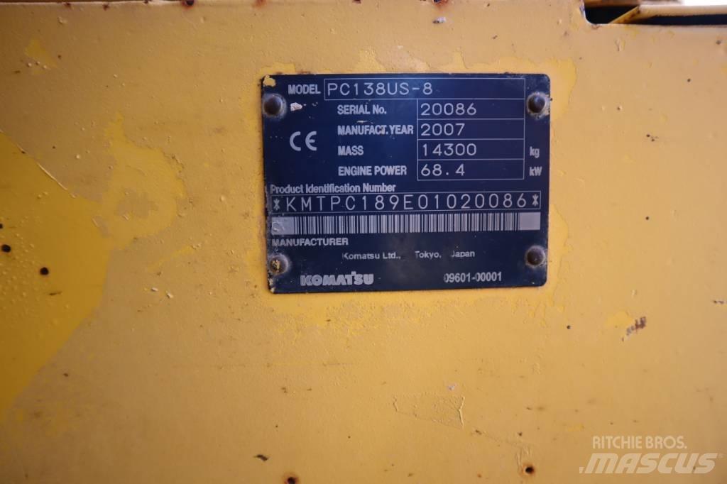 Komatsu PC138US-8 Escavadeiras de esteiras