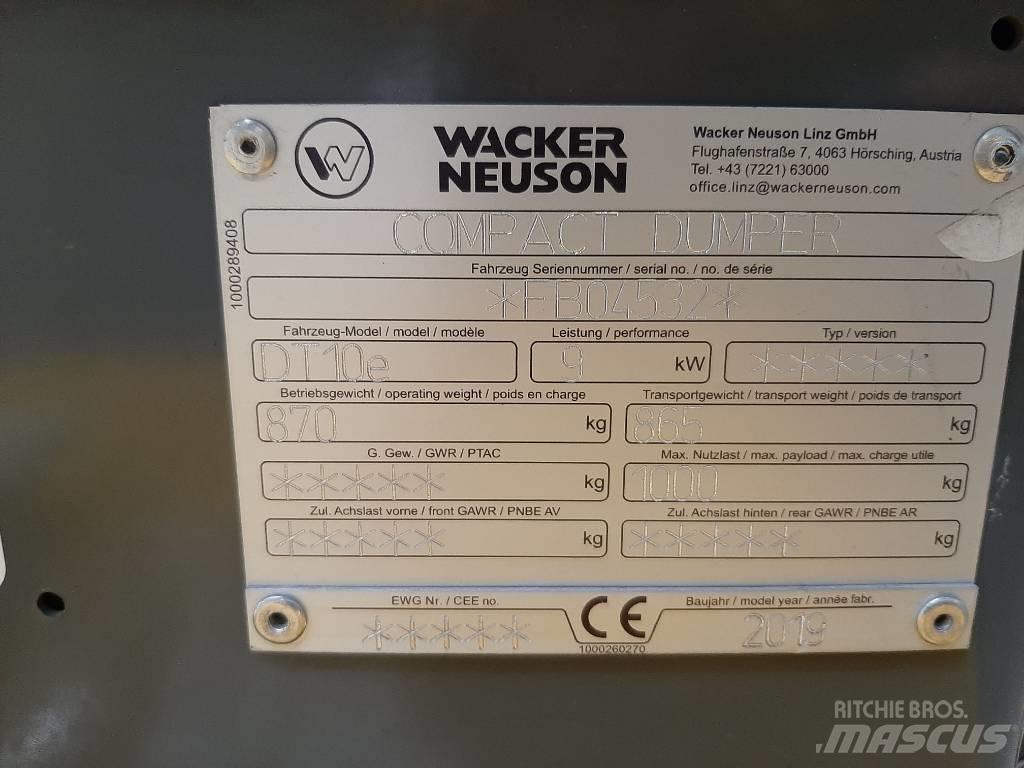Wacker Neuson DT10e Dumpers de rastos