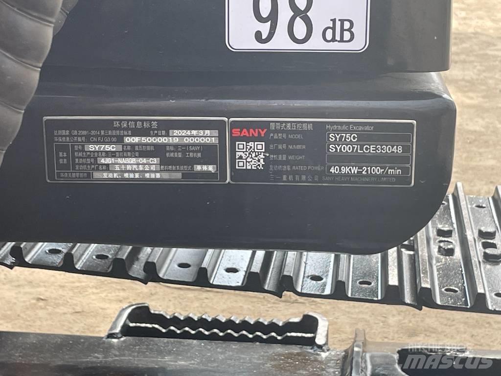 Sany SY 75 Escavadoras Midi 7t - 12t