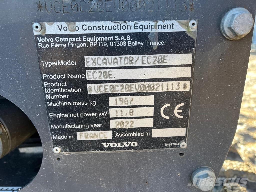Volvo EC 20 E Miniescavadeiras