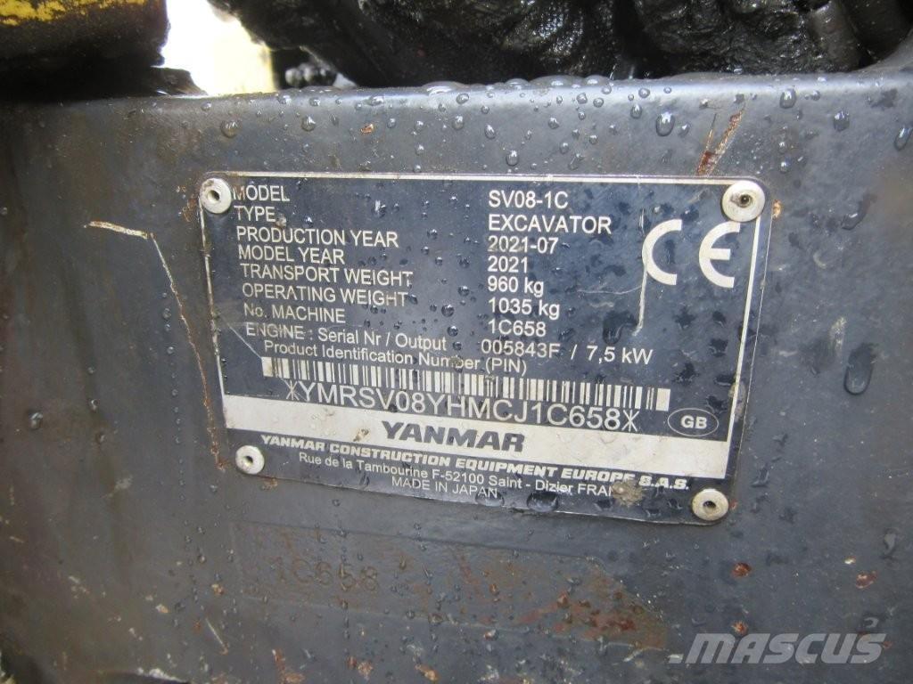 Yanmar SV08 Escavadeiras de esteiras