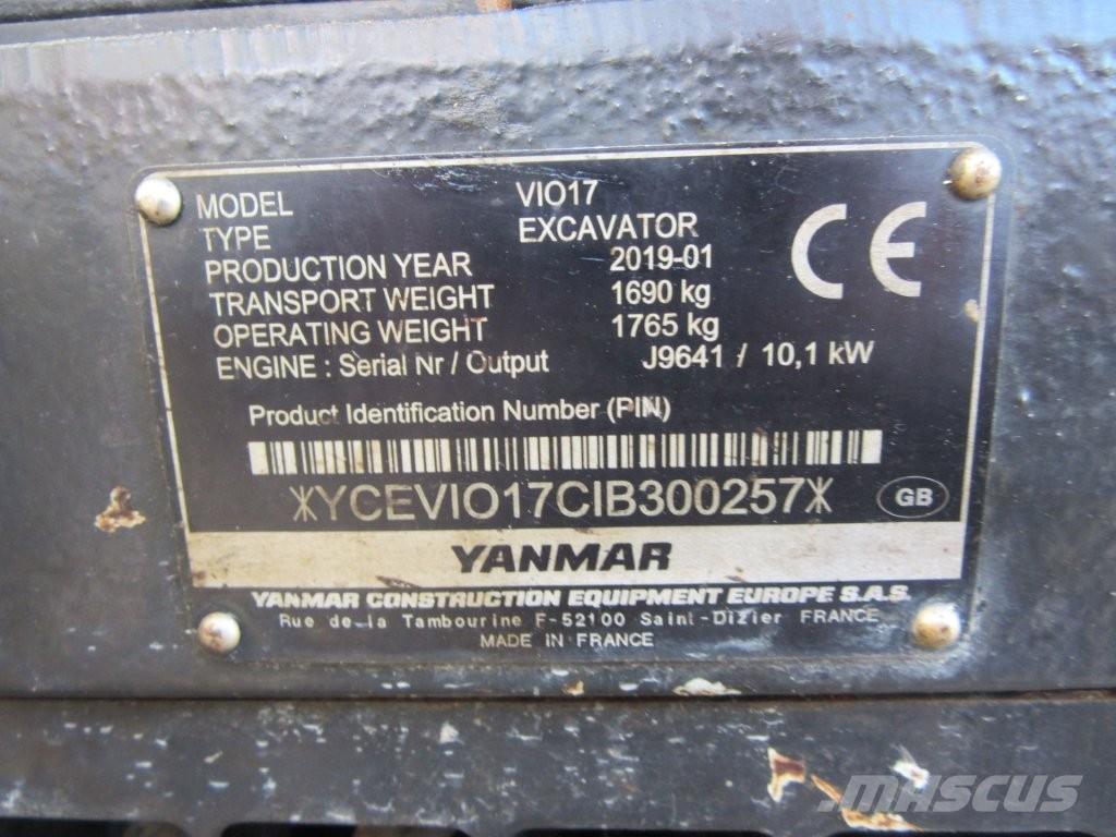 Yanmar ViO17 Escavadeiras de esteiras