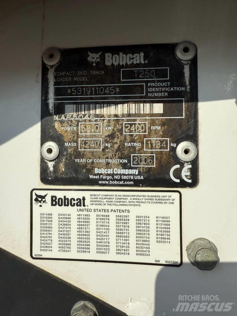 Bobcat T 250 Carregadoras de lagartas