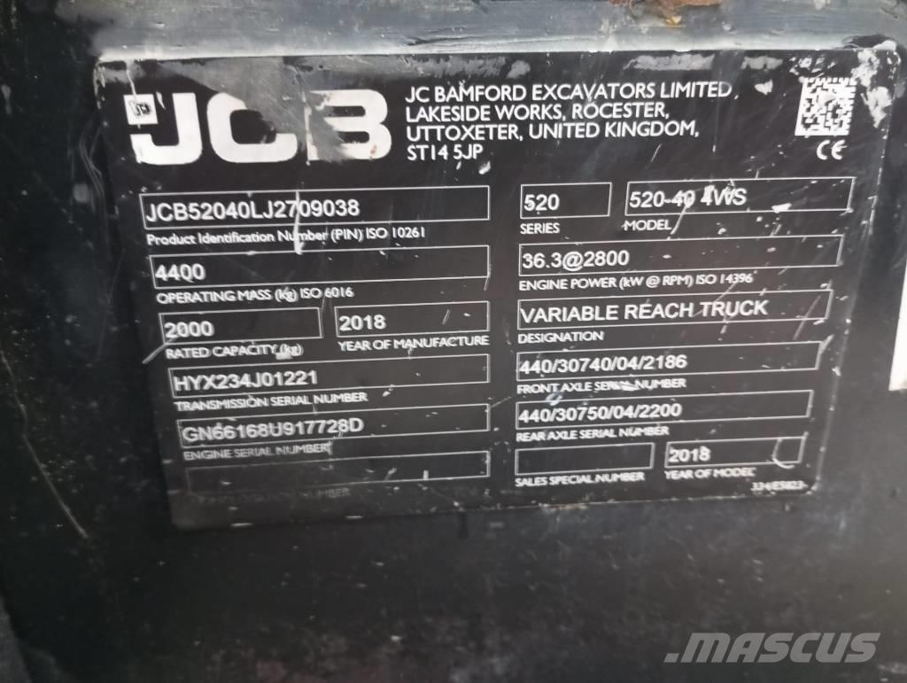 JCB 520-40 Manipulador telescópico