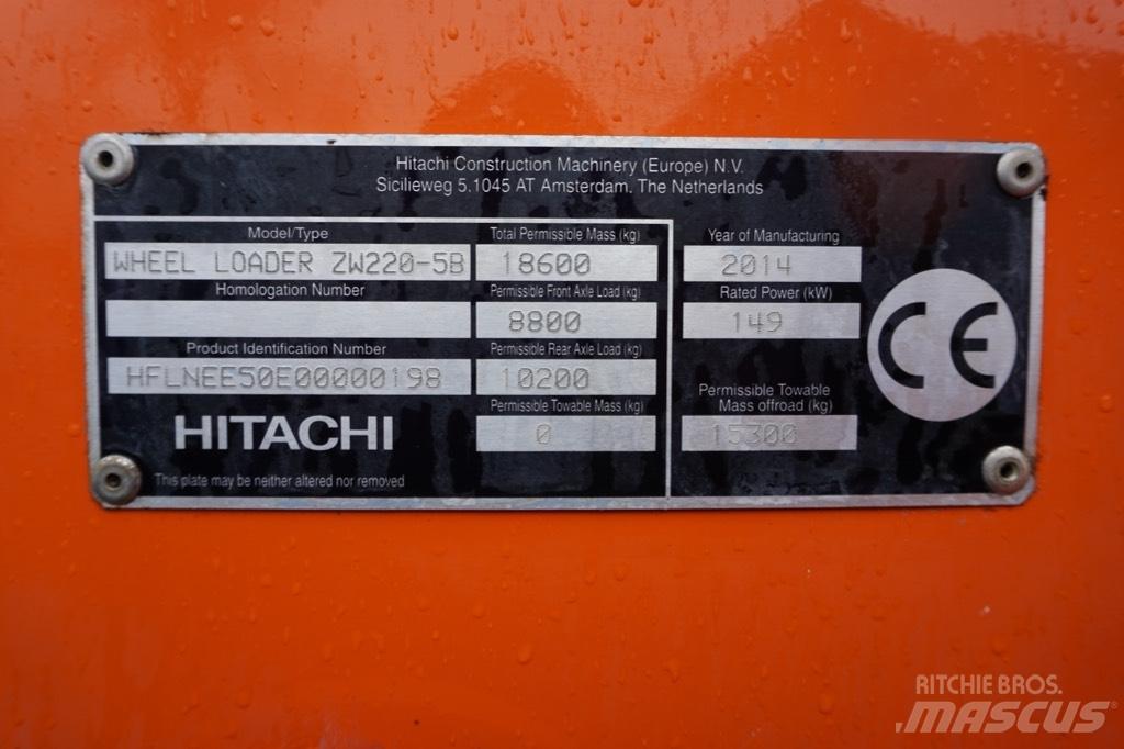 Hitachi ZW 220-5 B Carregadeiras de rodas