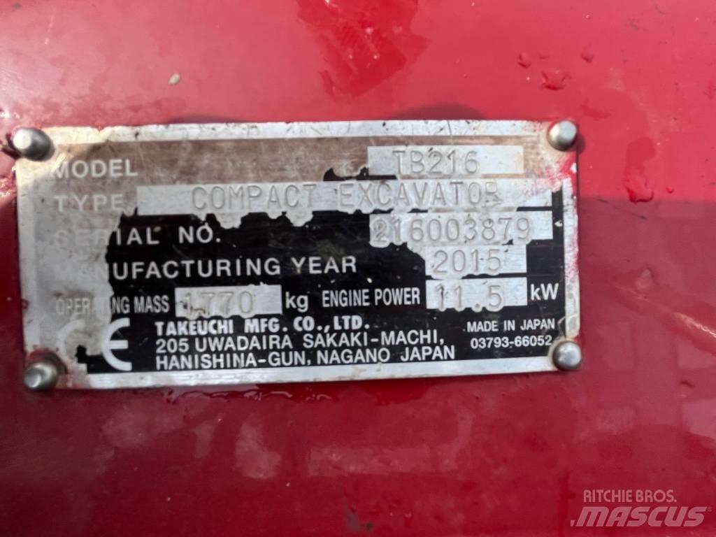 Takeuchi TB 216 Miniescavadeiras