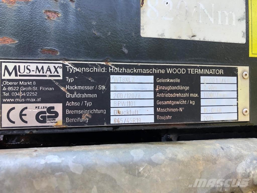 Mus-Max WT8XLZ Estilhaçadoras florestais