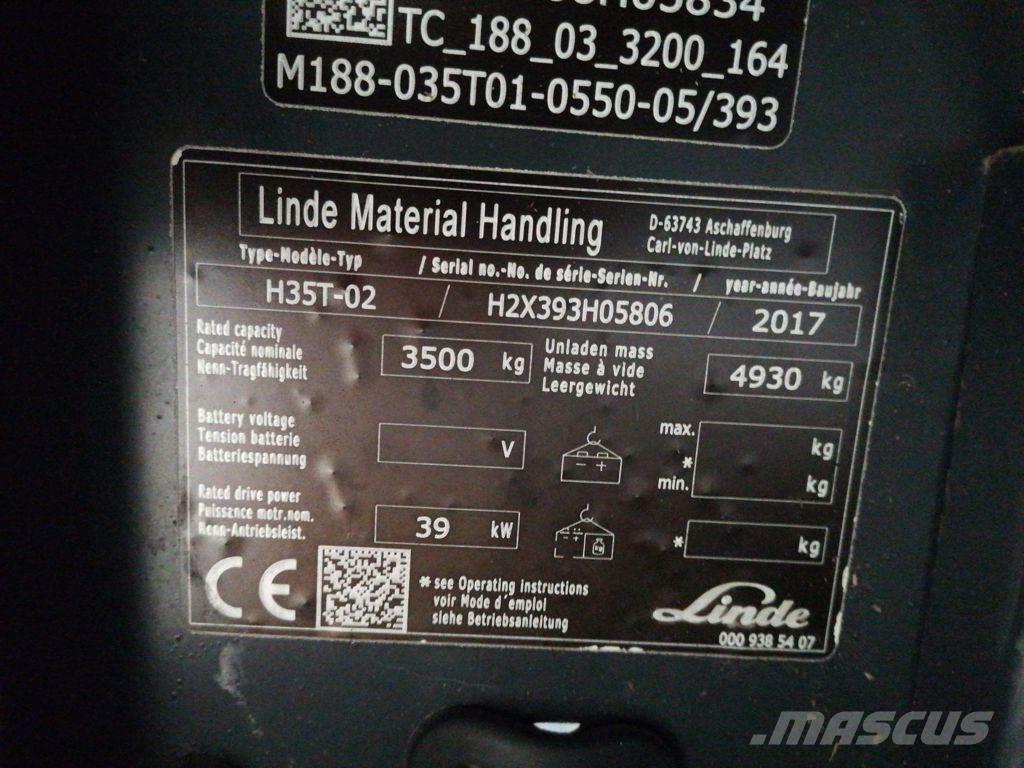 Linde H35T-02 Empilhadores a gás