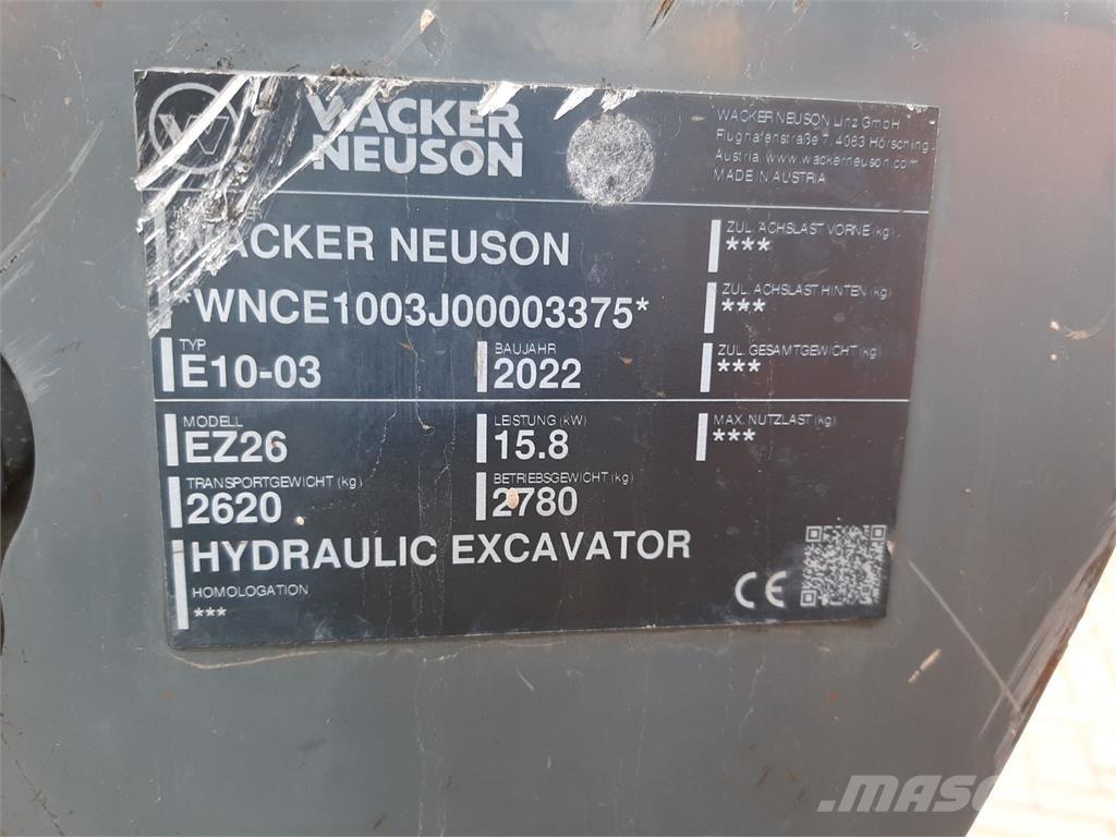 Wacker Neuson EZ26 Escavadeiras de esteiras