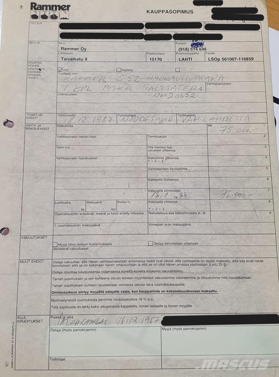 Rammer S52 Martelos de quebragem