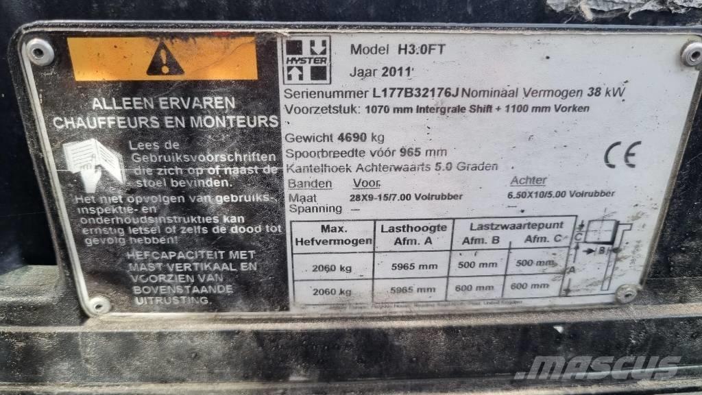 Hyster H 3.00 FT Empilhadores a gás