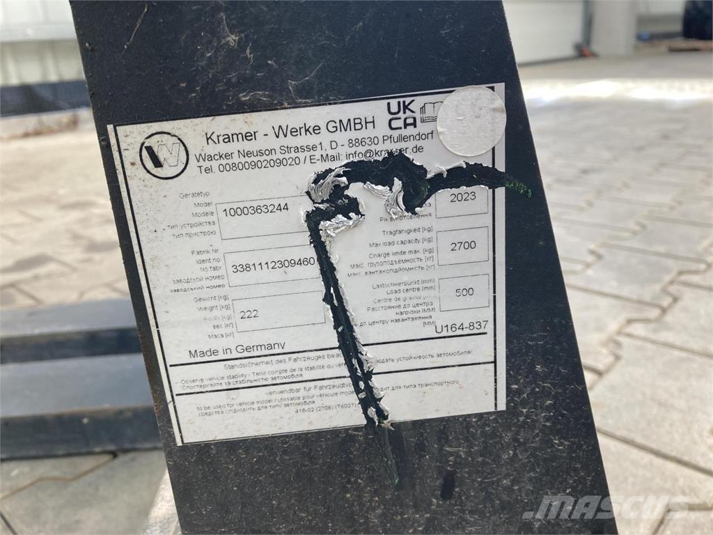 Kramer 1200 mm Acessórios de carregadora frontal