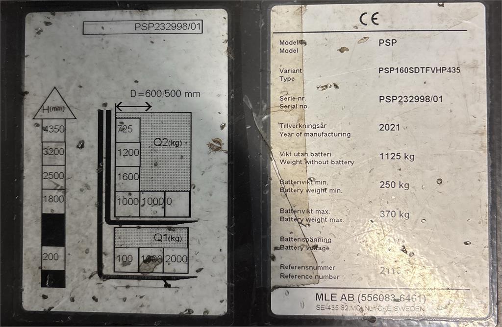 Atlet PSP160 Self propelled stackers
