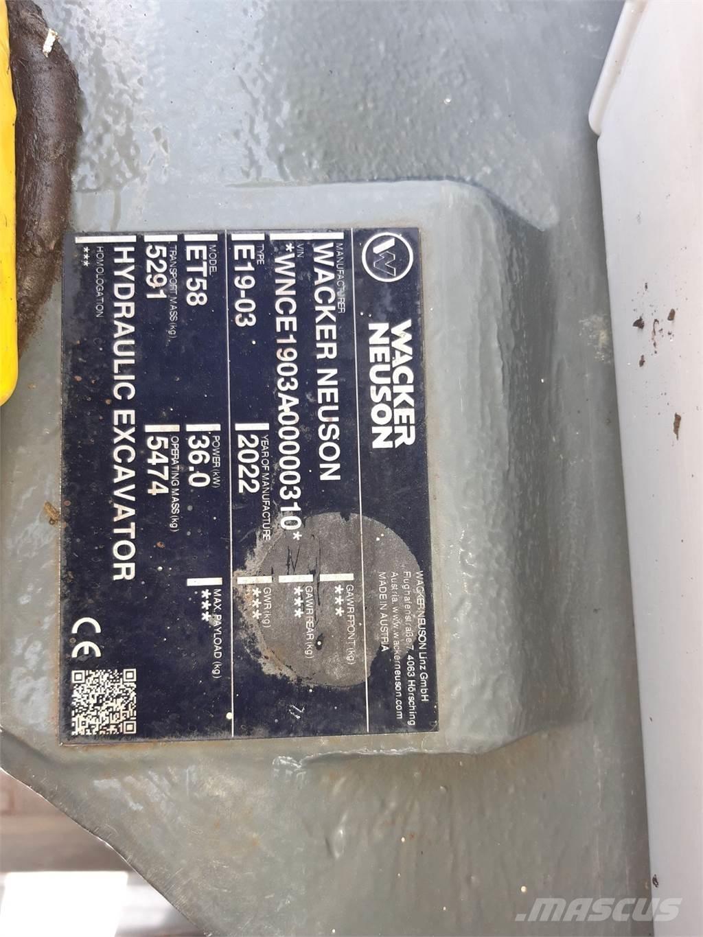 Wacker Neuson ET58 Escavadeiras de esteiras