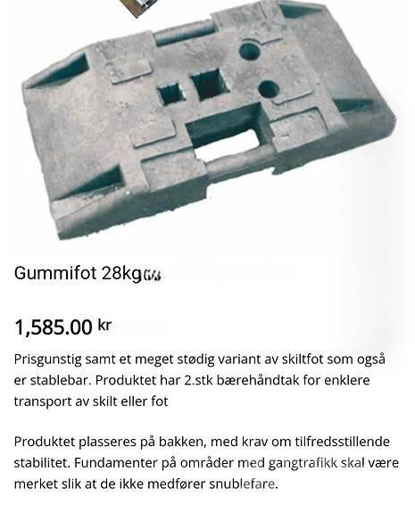  Brukt Skiltfot Outros componentes