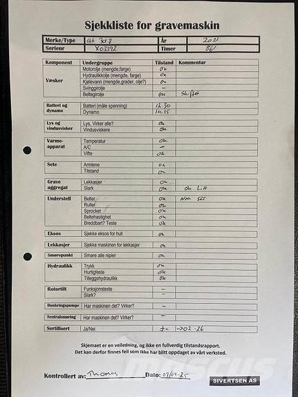 CAT 301.8 Miniescavadeiras