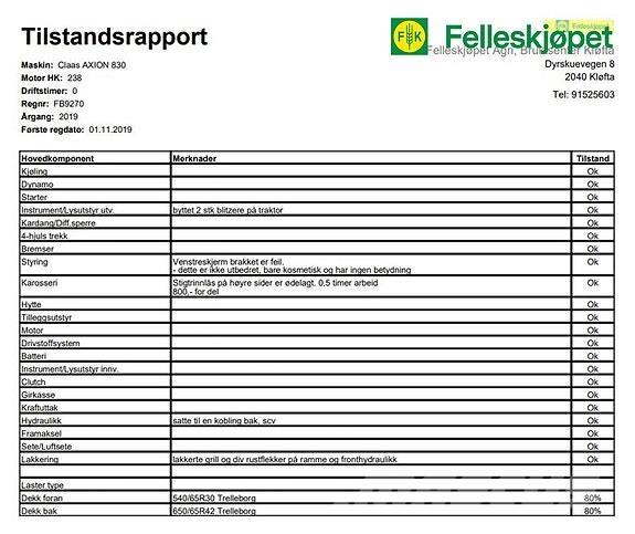 CLAAS AXION 830 Tratores Agrícolas usados