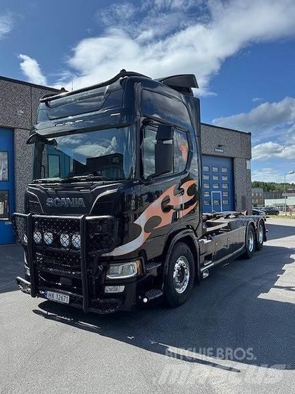 Scania R580LB6X4Nb Camiões caixa desmontável com elevador de cabo