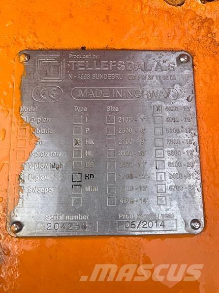 Tellefsdal 4600 H2 Lâminas de neve e arados