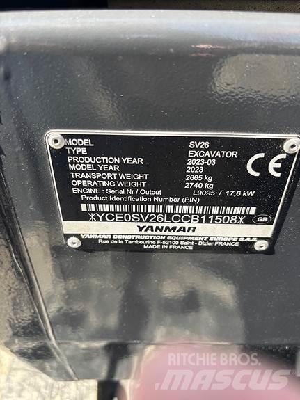 Yanmar SV26 Miniescavadeiras