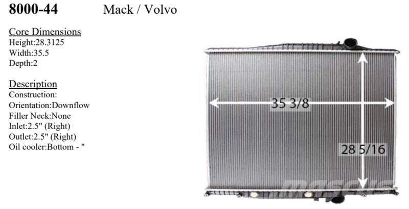 Volvo VHD Radiadores camiões e carrinhas