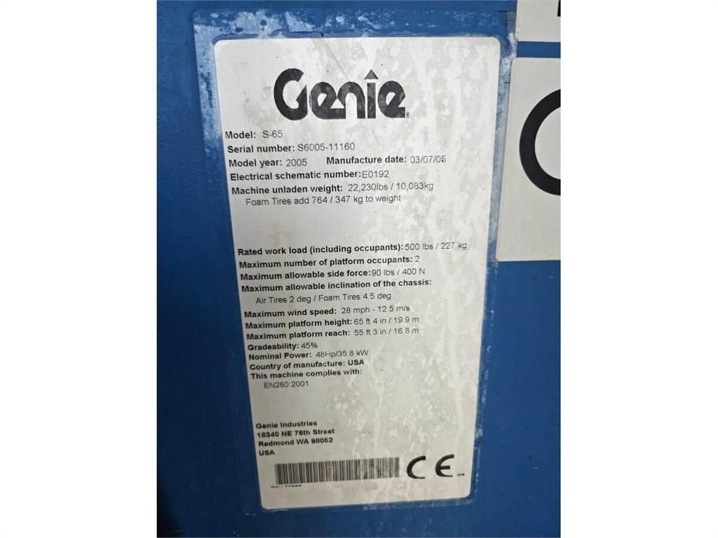 Genie S-65 Elevadores braços Telescópicos