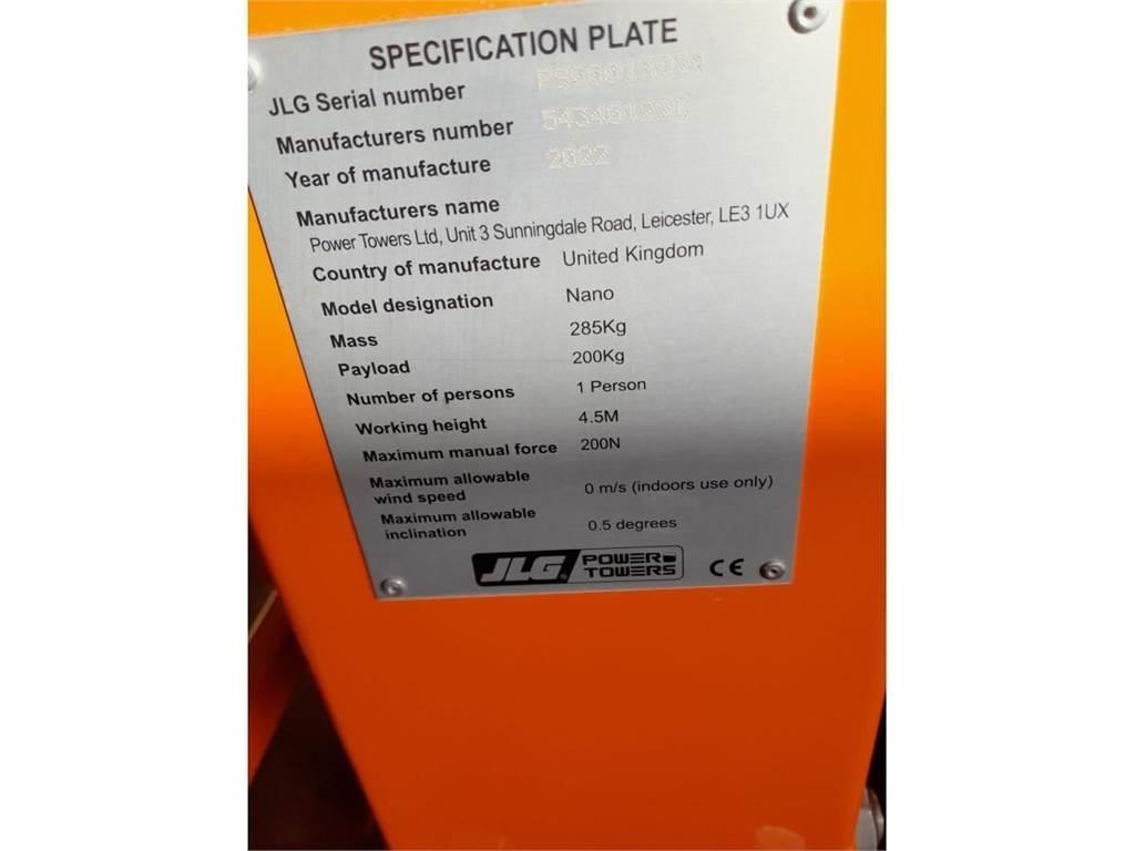 JLG NANO Plataformas de Mastro Vertical