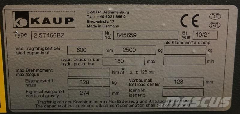 Kaup 2,5T466BZ Outros acessórios e peças de reposição
