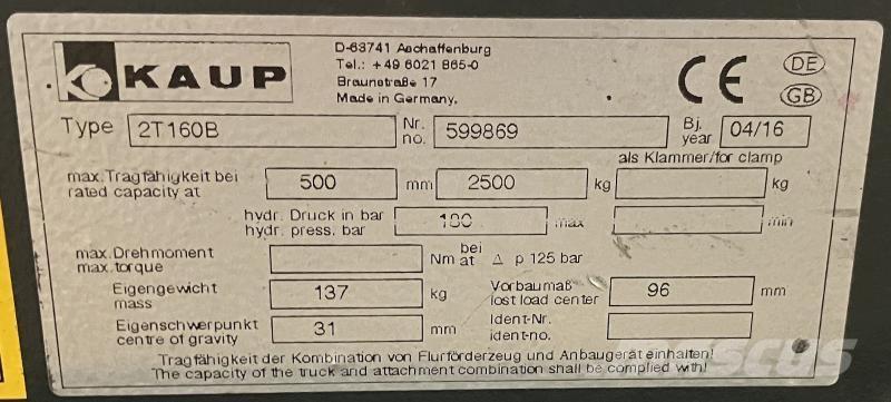 Kaup 2T160B Outros acessórios e peças de reposição
