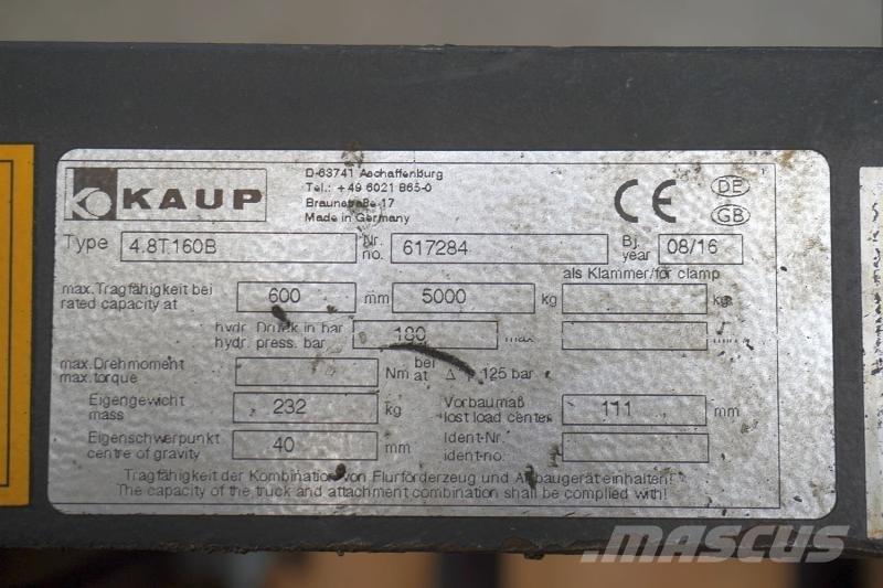 Kaup 4,8T160B Outros acessórios e peças de reposição
