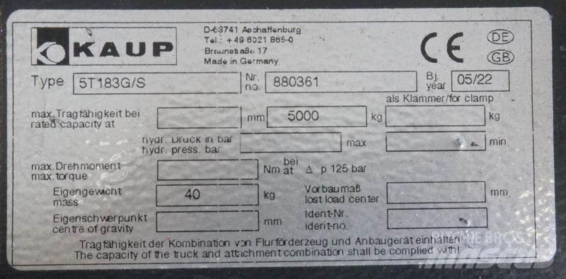 Kaup 5T183G/S Outros acessórios e peças de reposição